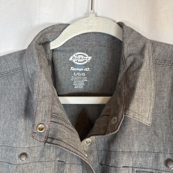 Dickies Women’s Long‑Sleeve Temp‑IQ® Cooling Utility Shirt, Gray Large NWT - Picture 9 of 16